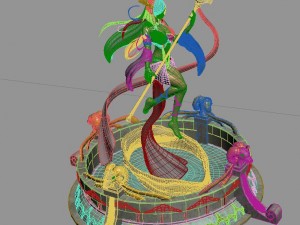 fairy town - pure goddess statue 3D मॉडल