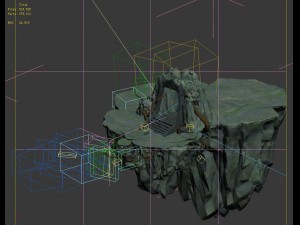 fairy town - mountain and portal Modèle 3D