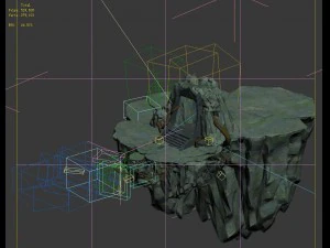 fairy town - mountain and portal 3D Model