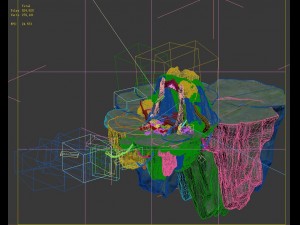 fairy town - mountain and portal Modèle 3D