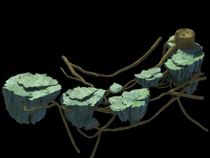 fairy town - stone ladder 3D Model