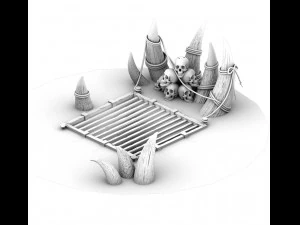forgotten tribe - dungeon 3D Model