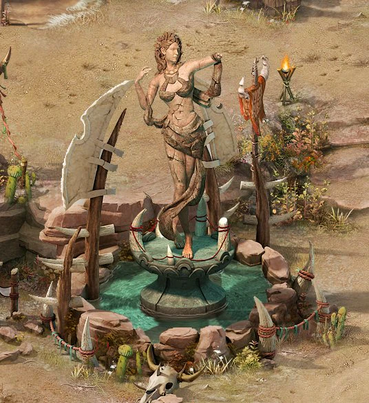 forgotten tribe - harvest goddess broken stone 3D Model .c4d .max .obj .3ds .fbx .stl .blend 