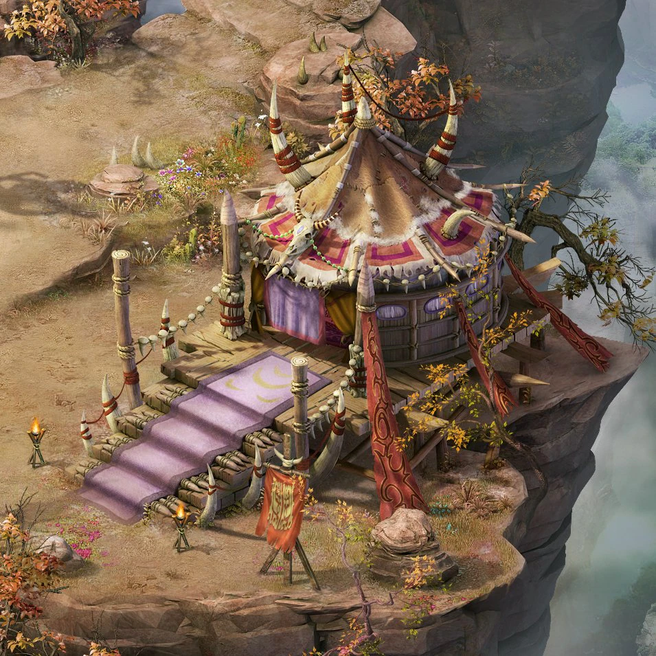 forgotten tribe - tent 01 3D Model .c4d .max .obj .3ds .fbx .stl .blend 