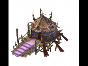 forgotten tribe - tent 01 3D Model