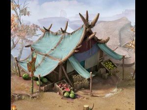 forgotten land - fruit stand 3D Model