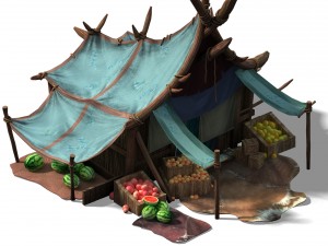 forgotten land - fruit stand 3D 模型
