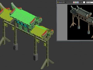 fishing town gate - arch 3D Model