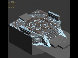 white camel mountain - center platform 3D Model