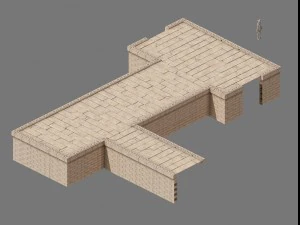gang - entrance foundation 01 3D Model
