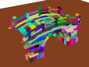 city - stone bridge 61 3D Model