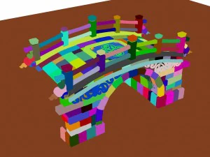 city - stone bridge 61 3D Model