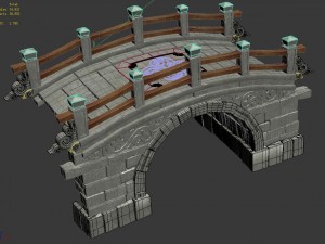 city - stone bridge 61 3D Model
