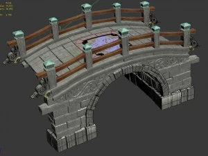 city - stone bridge 61 3D Model