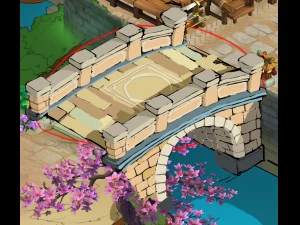 city - stone bridge 61 3D Model