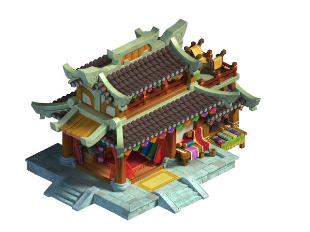 ancient capital building - shop 02 3D Model .c4d .max .obj .3ds .fbx .stl .blend 