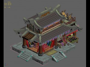 ancient capital building - shop 02 3D Model
