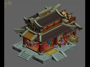 ancient capital building - shop 02 3D Model