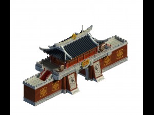 ancient capital architecture - city gate 3D Model