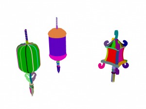 ancient capital building - lanterns 02 3D 모델