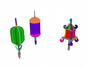 ancient capital building - lanterns 02 3D Model