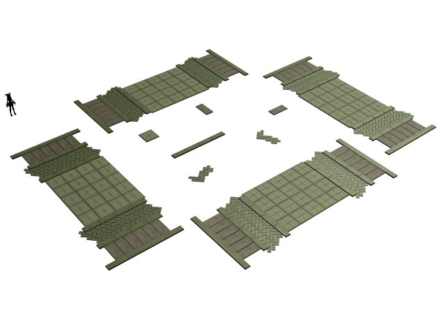 ancient capital building - floor tiles 3D Model .c4d .max .obj .3ds .fbx .stl .blend 