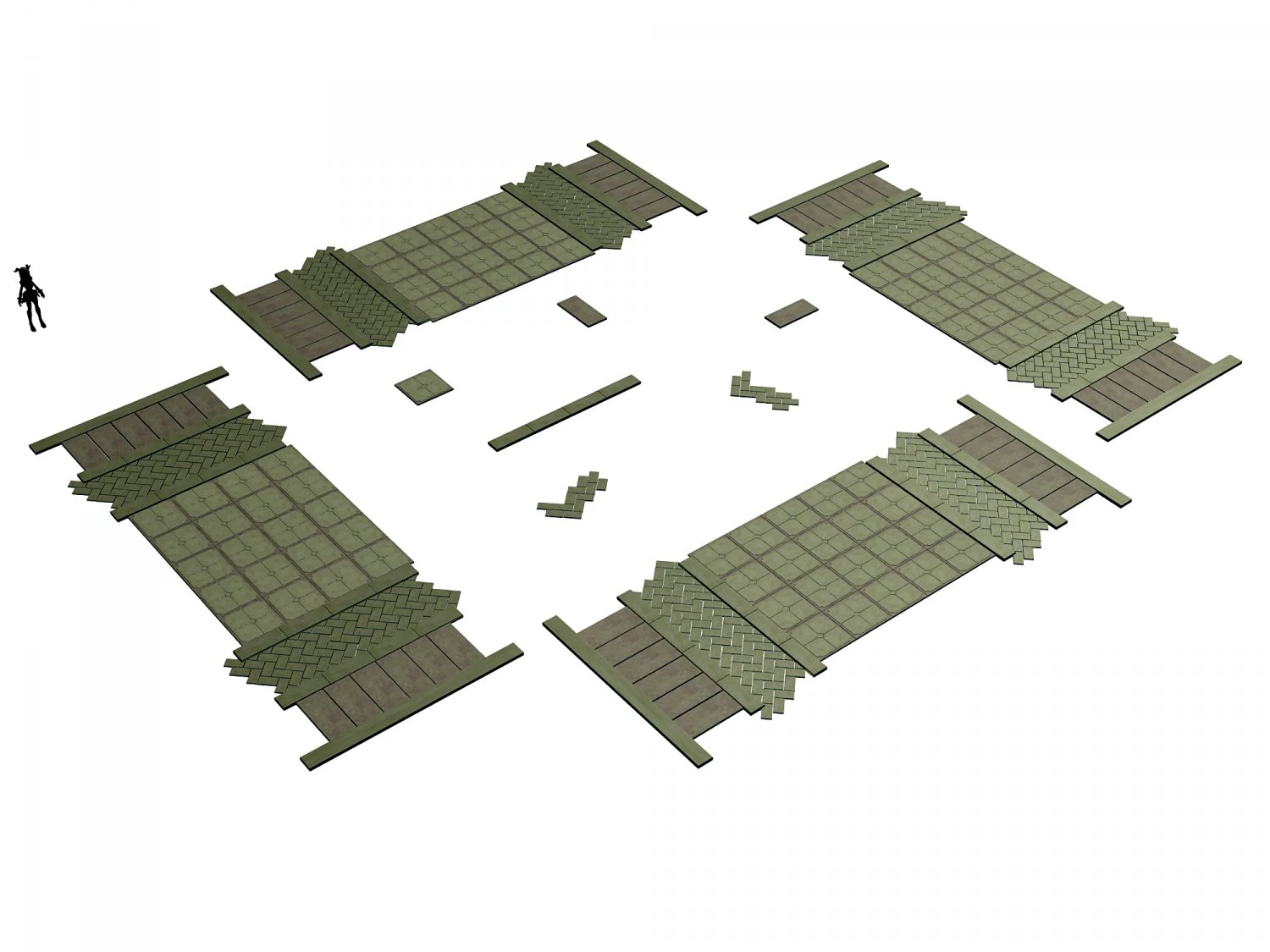 ancient capital building - floor tiles 3D Model .c4d .max .obj .3ds .fbx .stl .blend 
