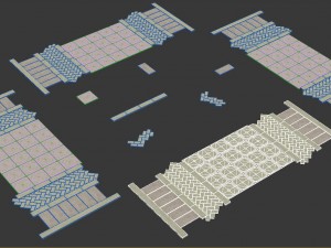 ancient capital building - floor tiles 3D Model