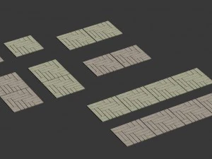 ancient capital building - floor tiles 03 3D Model