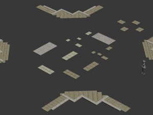 ancient capital building - floor tile 05 Model 3D