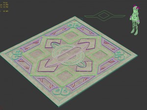 ancient capital building - floor tile 06 Model 3D