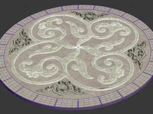 ancient capital building - floor tiles 07 3D Model