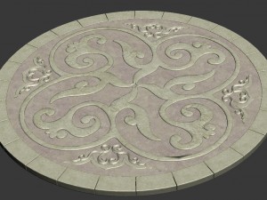 ancient capital building - floor tiles 07 3D मॉडल