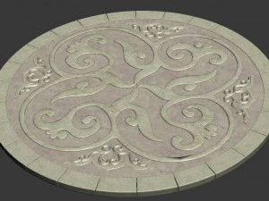 ancient capital building - floor tiles 07 3D Model