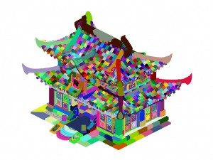 ancient capital building - gambling square 3D Модель