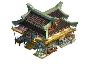 ancient capital building - antique shop 02 3D Model