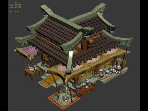 ancient capital building - antique shop 02 3D 모델