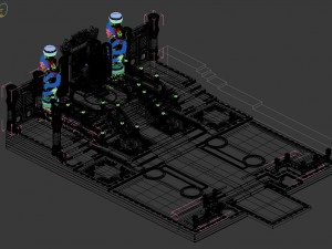 ancient capital building - palace floor 3Dモデル