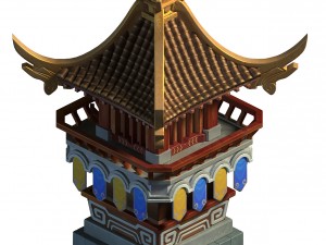 ancient capital building - royal palace tower 3Dモデル
