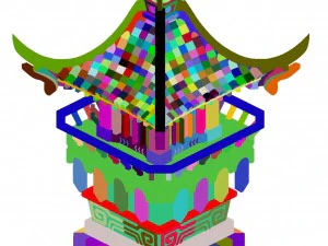 ancient capital building - royal palace tower 3D Model