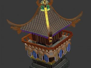ancient capital building - royal palace tower 3D Model