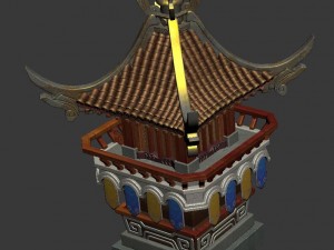 ancient capital building - royal palace tower 3Dモデル