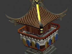 ancient capital building - royal palace tower 3D Model