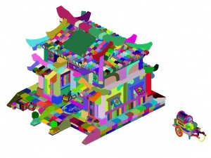 ancient capital architecture - treasure court 3D Model