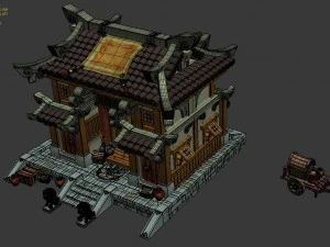ancient capital architecture - treasure court 3D Model