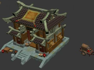 ancient capital architecture - treasure court 3D Model
