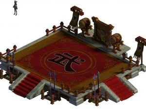 ancient capital building - the ring 3D Model