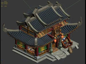 ancient capital building - auction shop 3D Model