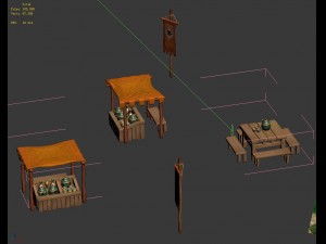 ancient capital of the building - cool cool salad stand 3Dモデル