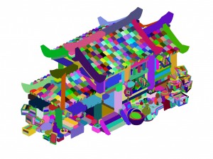 ancient capital building - debris shop 3D Model